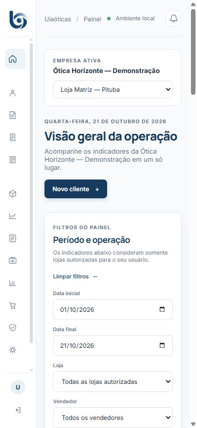 Painel do Uiaóticas no celular